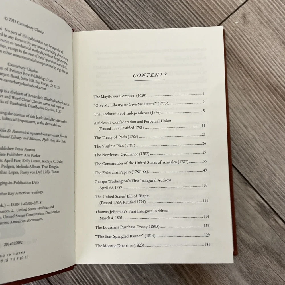 The U.S. Constitution and Other Key American Writings by Founding Fathers Book